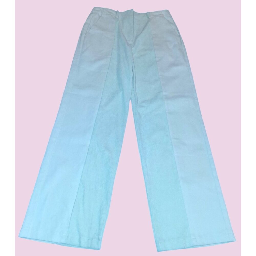 Papermoon Womens Ivory Wide-Leg Pants XS/S Corduroy Fabric New With Tags